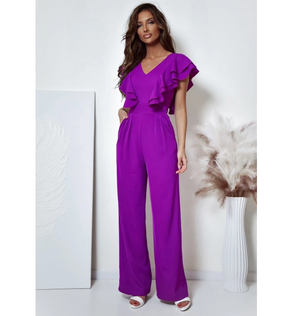 000411. KOMBINEZON FALBANA MAGENTA